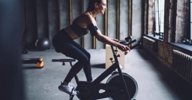 stationary bike with broken collarbone