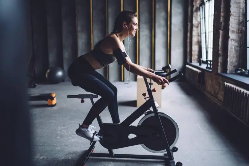 stationary bike with broken collarbone