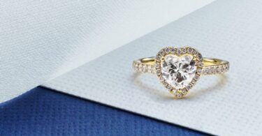 Engagement Ring With A Heart Shaped Diamond