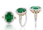Engagement Rings with Emeralds and Diamonds