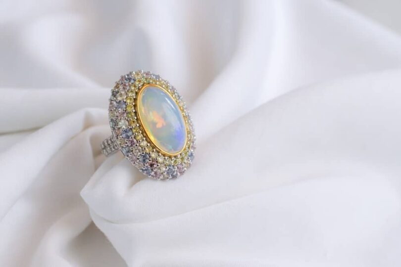 Engagement Rings with Opals and Diamonds