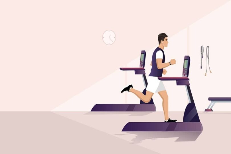 Treadmill With Curved Belt