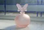 Pink Perfume Bottle With Butterfly